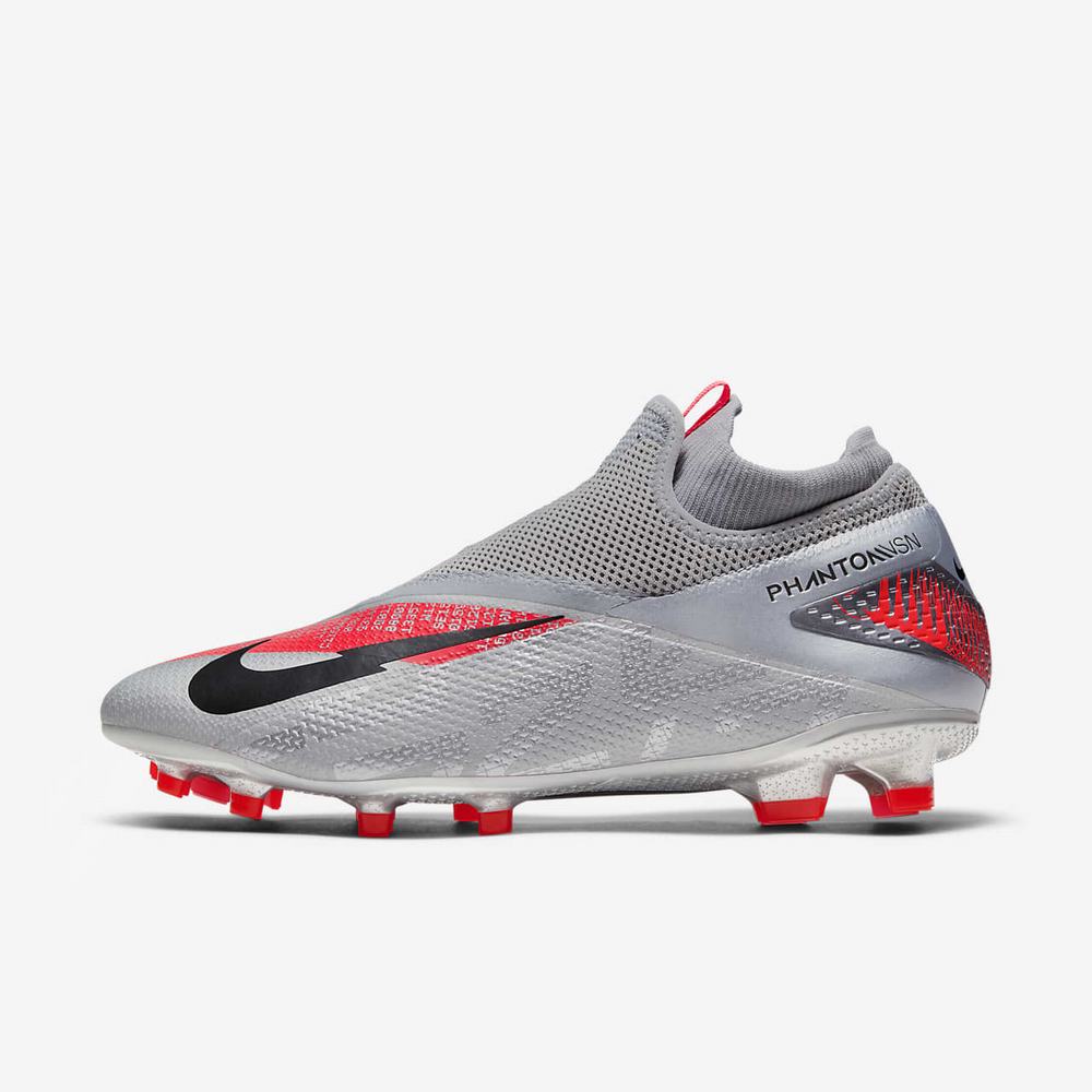 Crampon De Foot Nike Phantom Vision 2 Pro Dynamic Fit FG Grise 2095-768 Metallic Bomber Grey/Particle Grey/Laser Crimson/Black Homme | QWI-46718170